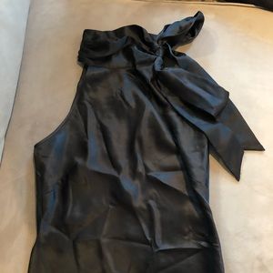 Sleeveless silk blouse